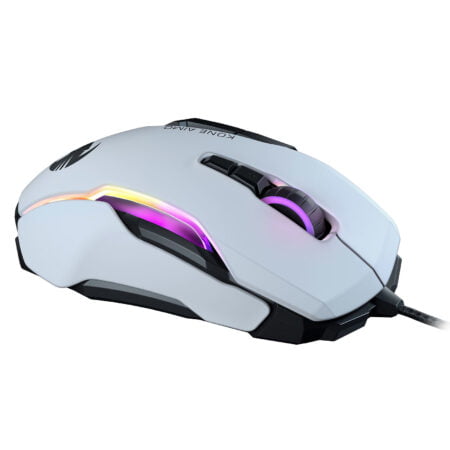ROCCAT Kone AIMO Gaming Mouse (High Precision, Optical Owl-Eye Sensor (100 to 16.000 DPI), RGB Aimo LED Illumination, 23 Programmable Keys, Designed in Germany) White (Remastered)